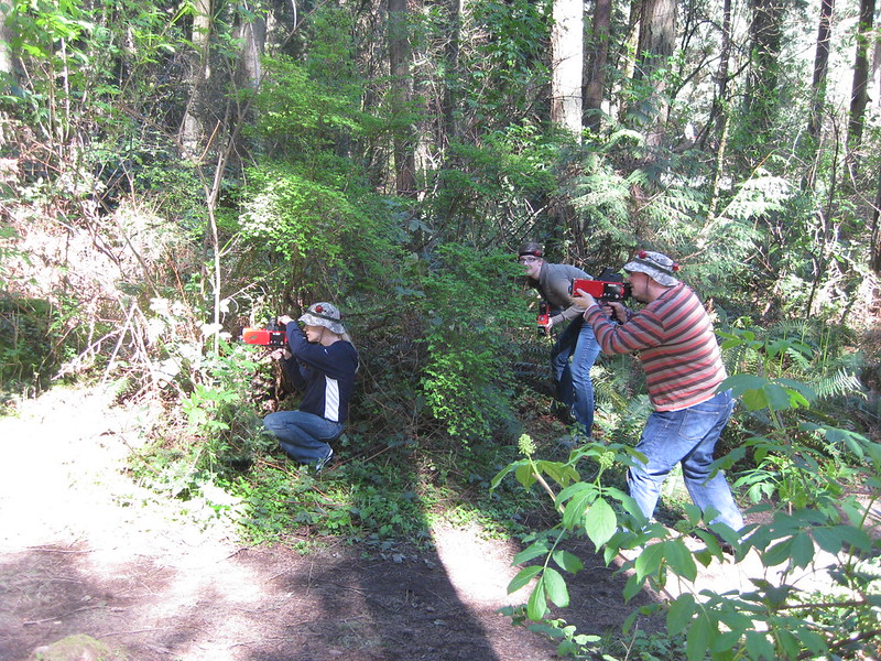 There are many commercial outdoor laser tag centers that you can visit for playing.